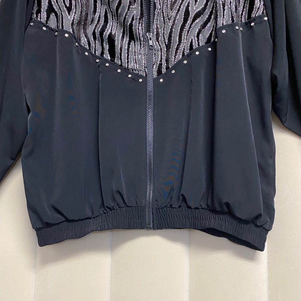 Vintage Rio Women's Jacket Medium Soft Shell Studded Embellished Rock Rocker - Picture 4 of 10